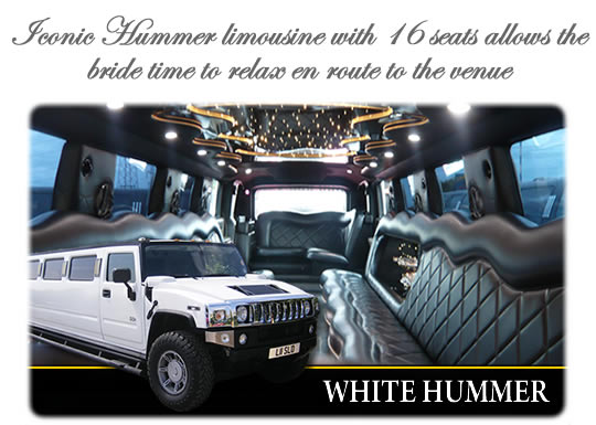 16 seater Hummer in white